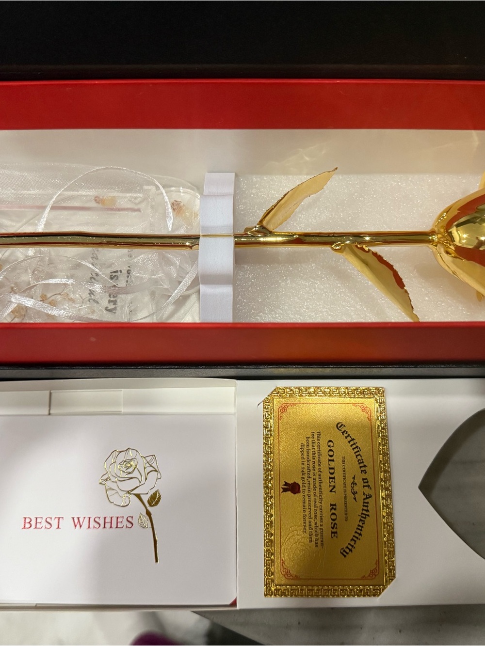 Gold Plated Decorative Rose - Women's Accessory